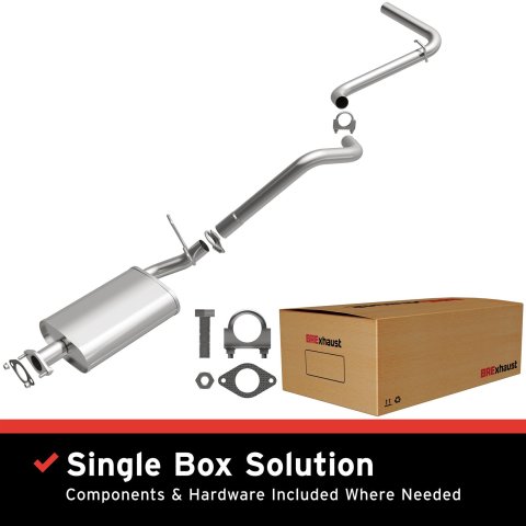 BRExhaust Direct-Fit Exhaust Systems for 1986-1989 BRONCO II - 106-0138 Systems, Direct-Fit, Cat-back, Single, Steel, Aluminized, Side Exit, Ford, Kit