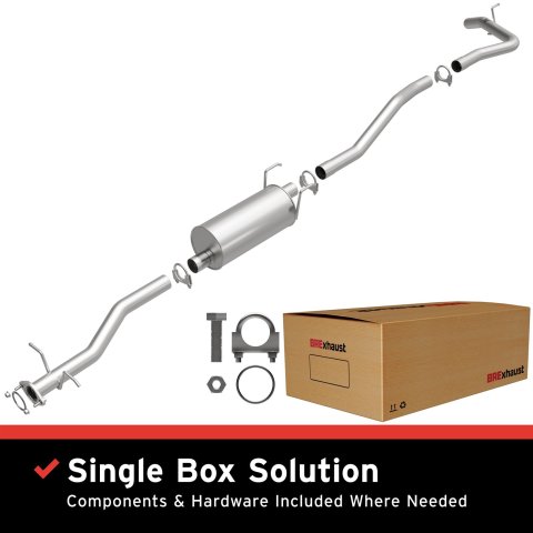 BRExhaust Direct-Fit Exhaust Systems for 1995-1998 T100 - 106-0147 Systems, Direct-Fit, Cat-back, Single, Steel, Aluminized, Side Exit, Toyota, Kit