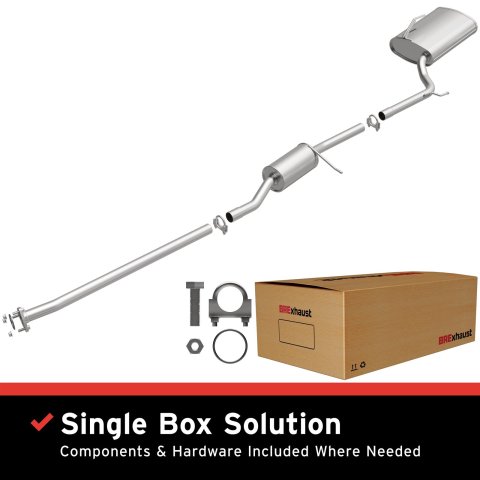 BRExhaust Direct-Fit Exhaust Systems for 2003-2007 ACCORD - 106-0151 Systems, Direct-Fit, Cat-back, Single, Steel, Aluminized, Rear Exit, use on Honda