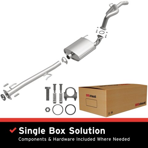 BRExhaust Direct-Fit Exhaust Systems for 2007-2014 FJ CRUISER - 106-0156 Systems, Direct-Fit, Cat-back, Single, Steel, Aluminized, Side Exit, Toyota, Kit