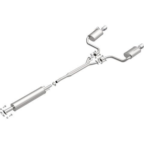 BRExhaust Direct-Fit Exhaust Systems for 2009-2017 MAXIMA - 106-0167 Systems, Direct-Fit, Cat-back, Single In/Dual Out, Steel, Aluminized, Split Rear Exit, Polished Tips, Nissan, Kit