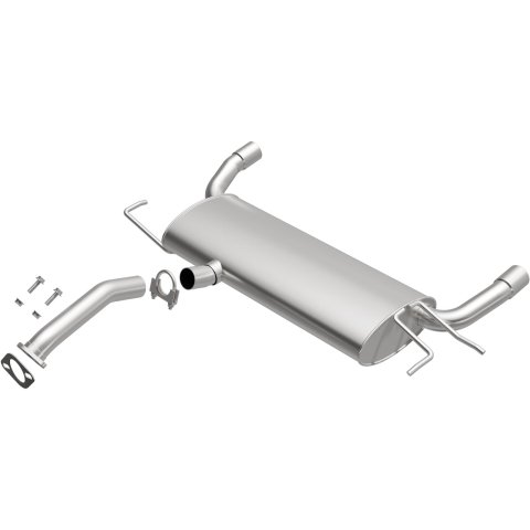 BRExhaust Direct-Fit Steel 2 Inch Muffler 108-0023 Mufflers, Direct-Fit, 2.00 in. Inlet/Outlet, Steel, Aluminized, for Hyundai, for Kia, Each