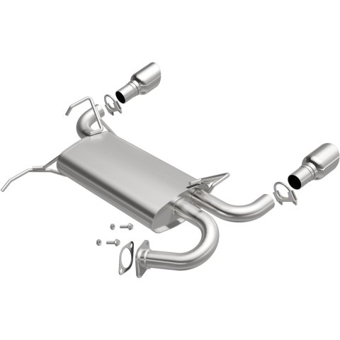 BRExhaust Direct-Fit Steel 2.25 Inch Muffler 108-0030 Mufflers, Direct-Fit, in. Inlet/Outlet, Steel, Aluminized, Angle Cut Outlet, for Infiniti, 3.5L, Each
