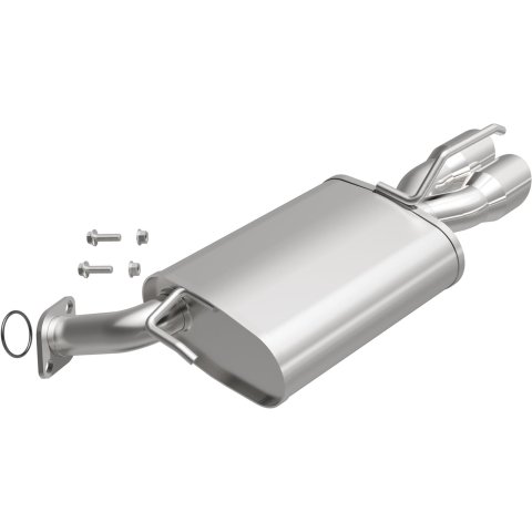 BRExhaust Direct-Fit Steel 2 Inch Muffler 108-0036 Mufflers, Direct-Fit, 2.00 in. Inlet/Outlet, Steel, Aluminized, for Infiniti, Each