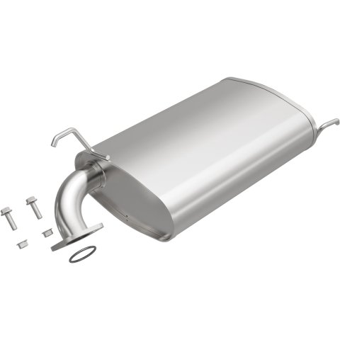 BRExhaust Direct-Fit Steel 2 Inch Muffler 108-0054 Mufflers, Direct-Fit, 2.00 in. Inlet/Outlet, Steel, Aluminized, for use on Honda®, 2.3L, Each
