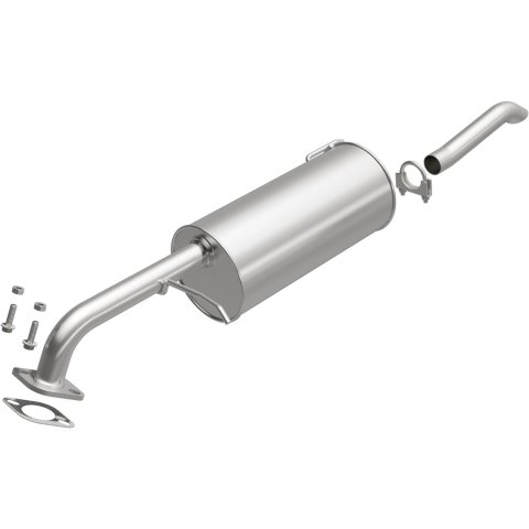 BRExhaust Direct-Fit Steel 2 Inch Muffler 108-0062 Mufflers, Direct-Fit, 2.00 in. Inlet/Outlet, Steel, Aluminized, for Hyundai, for Kia, 1.6L, Each