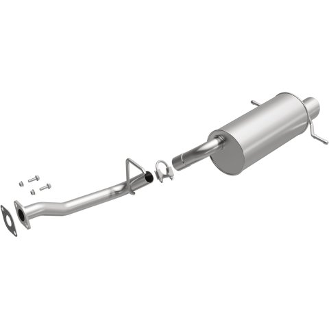 BRExhaust Direct-Fit Steel 2 Inch Muffler 108-0084 Mufflers, Direct-Fit, 2.00 in. Inlet/Outlet, Steel, Aluminized, Angle Cut Outlet, Saab, Subaru, Each