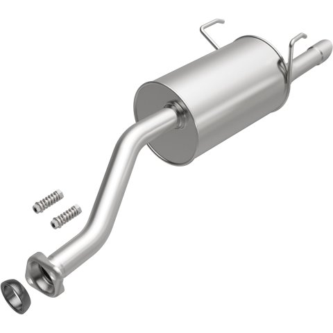 BRExhaust Direct-Fit Steel 2 Inch Muffler 108-0092 Mufflers, Direct-Fit, 2.00 in. Inlet/Outlet, Steel, Aluminized, Angle Cut Outlet, for use on Honda®, 1.7L, Each