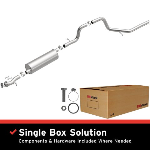 BRExhaust Direct-Fit Exhaust Systems for 2002-2005 EXPLORER, MOUNTAINEER - 116-0033 Systems, Direct-Fit, Replacement, OEM Style, Cat-Back, Bolt-On, Stainless Steel, Natural, with Hangers, Hardware, Ford, Mercury, Kit