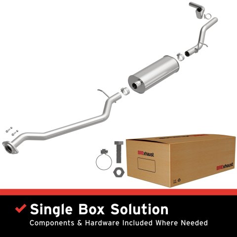 BRExhaust Direct-Fit Exhaust Systems 116-0509 Systems, Direct-Fit, Replacement, OEM Style, Cat-Back, Bolt-On, Stainless Steel, Natural Finish, with Hangers, Hardware, Chevy, GMC, Kit