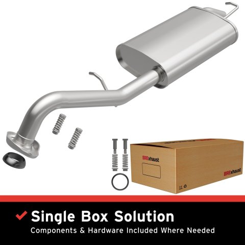 BRExhaust Direct-Fit Exhaust Systems for 2003-2013 COROLLA - 116-0626 Systems, Direct-Fit, Replacement, OEM Style, Cat-Back, Bolt-On, Stainless Steel, Natural Finish, with Hangers, Hardware, Toyota, Kit