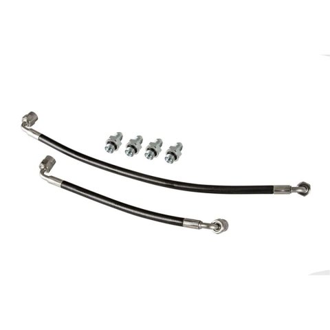 Detroit Speed Inc Power Steering Hoses and Lines 091306DS SS -4AN HARDLINE CONV, 24.5" FRONT R & P