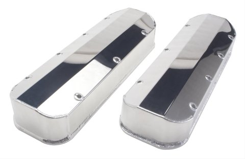 Hamburger's Performance Fabricated Aluminum Valve Covers 1053 Covers, Tall, Fabricated, Aluminum, Polished, Chevy, Big Block, Pair