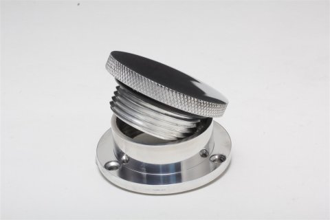 Hamburger's Performance Oil Fill Cap Kits 1131 Engine Filler Caps, Kits, Screw-in, Round, Aluminum, Natural, Kit