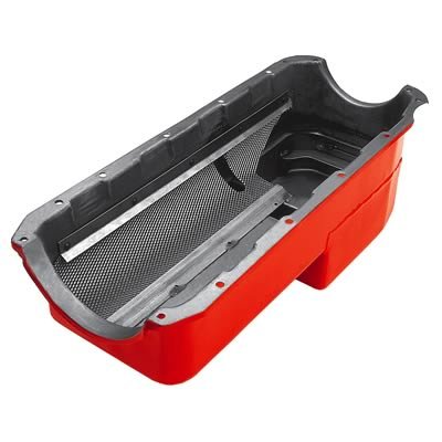 Hamburger's Performance Econo Series Oil Pans 1488 Pan, Steel, Red, 8 qt., Chevy, Big Block, Tube Chassis Race Cars/Marine Only, Each