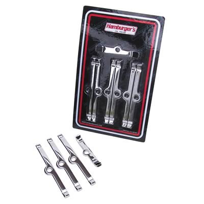 Hamburger's Performance Oil Pan Spreader Bar Kits 1588 Bars, Steel, Chrome, Chevy, Big Block, Kit