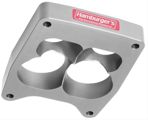 Hamburger's Performance Torque Flow CNC 1 Inch Carburetor Spacer 3213 Spacer, Flow, Aluminum, Clear Anodized, in. Thick, 4-Hole, Spread Bore, Each