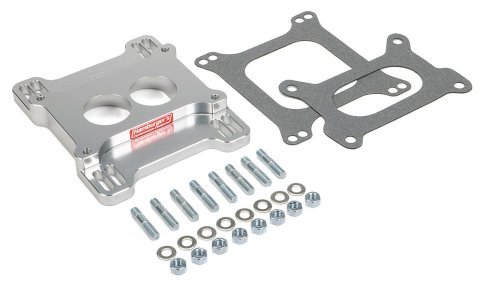 Hamburger's Performance Carburetor Adapters 3223 Adapter, 2-Hole Type, Holley 2-Barrel to Square Bore Manifold, 1.0 in. Thick, Each