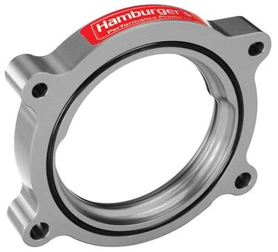 Hamburger's Performance Torque Curve CNC Throttle Body Spacers 3267 Spacer, Curve, Aluminum, Clear Anodized, 0.750 in. Thick, Cadillac, Chevy, GMC, Pontiac