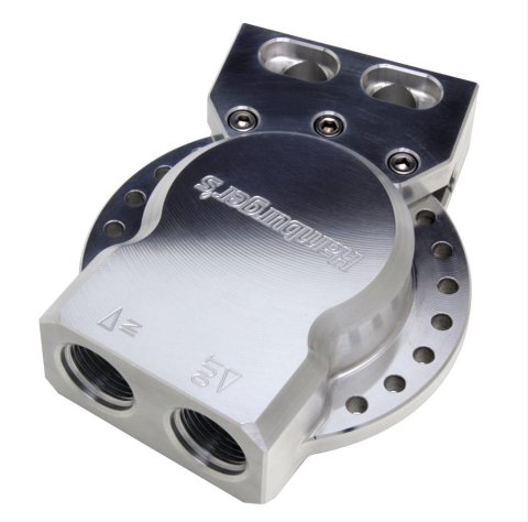 Hamburger's Performance Remote Oil Filter Mounts 3302 Mount, Remote, Single Filter, 13/16-16 in., Billet Aluminum, Clear Anodized, Each