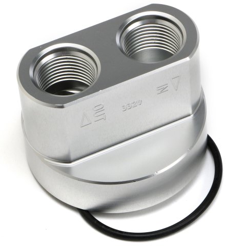 Hamburger's Performance Oil Filter Bypass Adapters 3320 Adapter, Bypass, Aluminum, Anodized, 3/4-16 Adapter, -12 AN O-Ring, Inlet/Outlet, Each
