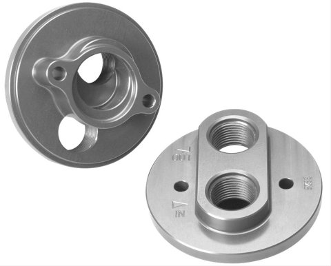 Hamburger's Performance Oil Filter Bypass Adapters 3325 Adapter, Aluminum, Clear, Anodized, Chevy, V-8, Each