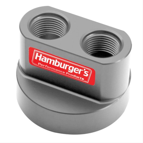 Hamburger's Performance Oil Filter Bypass Adapters 3327 Adapter, Filter, Bypass, Spin-On, Billet Aluminum, Clear, 22mm x 1.5 Thread, Each