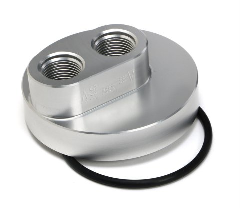 Hamburger's Performance Oil Filter Bypass Adapters 3352 Adapter, Spin-On, Bypass, Billet Aluminum, Each