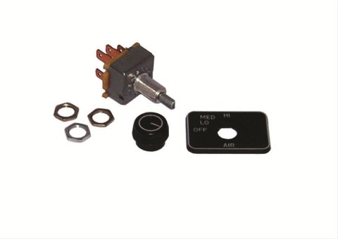 Maradyne Heater Switch Kits H-5670014 Switch, Fan Type, Rotary, Constant, Steel/Plastic, Black/White, Labeled, Each