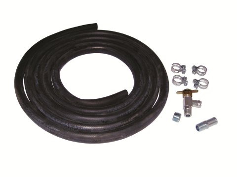 Maradyne Heater Plumbing Kits H-64006 Hose, 5/8 in. Hose, 150 in. Length, Rubber, Black, with Clamps, Fittings, Valve, Kit