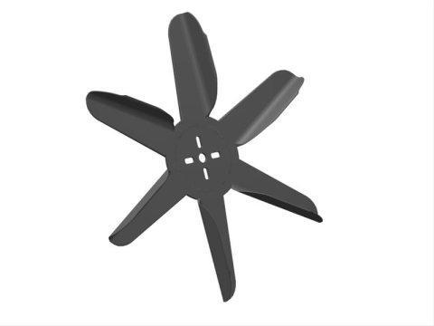 Maradyne Texas Twister Mechanical Fans MFA116 Radiator Fan, Mechanical, Twister, Nylon, Black, 16.0 in. Diameter, 6-Blade, Clockwise, Each