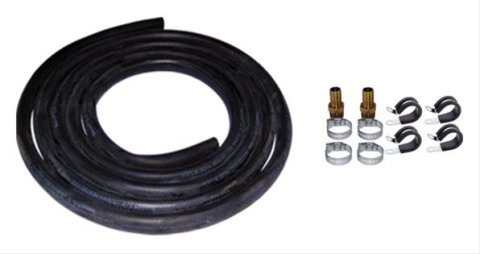 Maradyne Heater Plumbing Kits MFA129 Hose, 5/8 in. Hose, 120 in. Length, Rubber, Black, with Clamps, Fittings, Kit
