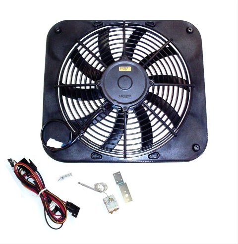 12 Inch 1,155 CFM Maradyne Jetstreme Electric Fan MJS13KC Radiator Fan, Controller, Electric, Jetstreme, Nylon, Black, 12.0 in. Diameter, cfm, Each
