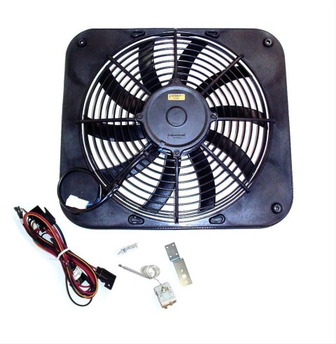 12 Inch 1,300 CFM Maradyne Jetstreme Electric Fan MJS16KC Radiator Fan, Controller, Electric, Jetstreme, Nylon, Black, 13.0 in. Diameter, cfm, Each