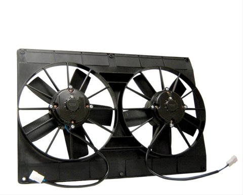 11 Inch 2,760 CFM Maradyne Mach Two Series Electric Fan MM22K Radiator Fan, Two, Dual, Nylon, Black, 11.0 in. Diameter, cfm, Each
