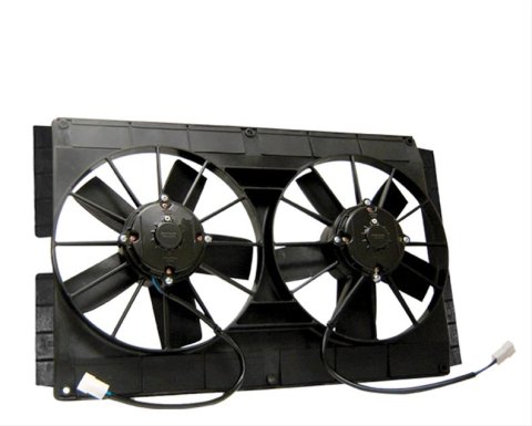 11 Inch 2,760 CFM Maradyne Mach Two Series Electric Fan MM22KS Radiator Fan, Two, Dual, Nylon, Black, 11.0 in. Diameter, cfm, Each