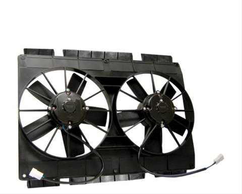 11 Inch 2,760 CFM Maradyne Mach Two Series Electric Fan MM22KT Radiator Fan, Two, Dual, Nylon, Black, 11.0 in. Diameter, cfm, Each