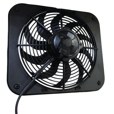 12 Inch 1,700 CFM Maradyne Smart Start Electric Fan MSS12K Fans, Start, Single, cfm, 14.7 amps, 10 Sickle Blades, in. Diameter, Puller, 225W HD Motor, 13.5 in. x 15 in. x 4.08 in., Each