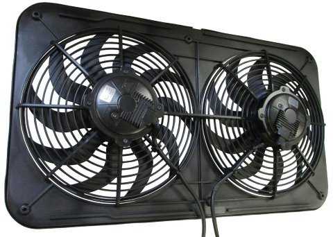 12 Inch 2,600 CFM Maradyne Smart Start Electric Fan MSS26K Fans, Start, Dual, cfm, 24.8 amps, 10 Sickle Blades, in. Diameter, Puller, 160W HD Motors,