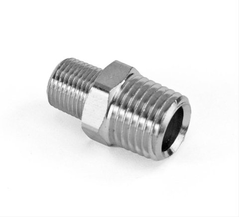 Nitrous Outlet Reducers 00-01102-B Fitting, Reducer, NPT to NPT, Straight, Aluminum, Nickel Plated, 1/4 in. NPT, 1/8 in. NPT, Each