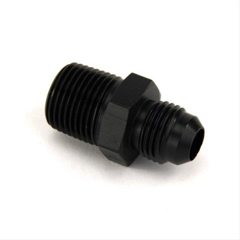 Nitrous Outlet AN to NPT Adapter Fittings 00-01160 Fitting, Adapter, NPT, Straight, Aluminum, Black Anodized, -6 AN, 3/8 in. NPT, Each