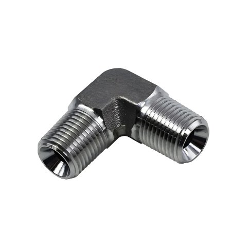 Nitrous Outlet Fittings and Adapters 00-01300-SS Universal Fittings, 1/8" NPT x 1/8" NPT 90 Degree Fitting - Male/Male (Stainless Steel)