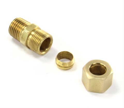 Nitrous Outlet Compression Fittings 00-01505-B 1/4 Male NPT x 3/8 compression
