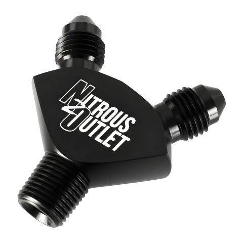 Nitrous Outlet Fuel Distribution Blocks 00-01712 1/8 NPT X -3AN X -3AN Y fitting