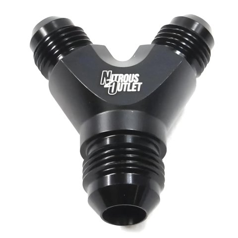 Nitrous Outlet Fittings and Adapters 00-01717 Universal Fittings, 8AN x 6AN x 6AN Y Fitting - Male/Male/Male