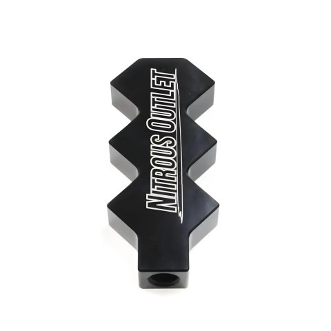 Nitrous Outlet Fittings and Adapters 00-01725 Universal Fittings, 6-Way 1/4" NPT High Flow Stacked Y Distribution Block - 1 Female in/6 Female out