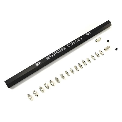 Nitrous Outlet Oxide Plumbing Kits 00-01765-S 2 Solenoid Direct Port Single Injection Rail Kit