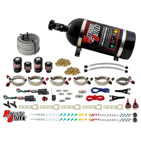 Nitrous Outlet EFI Dual Stage Single Nozzle Systems 00-10003-10 GM System (10lb Bottle)