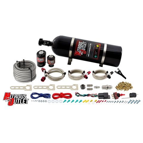 Nitrous Outlet EFI Single Nozzle Systems 00-10004-15 GM 2010 to current V6 Camaro System (15lb Bottle)