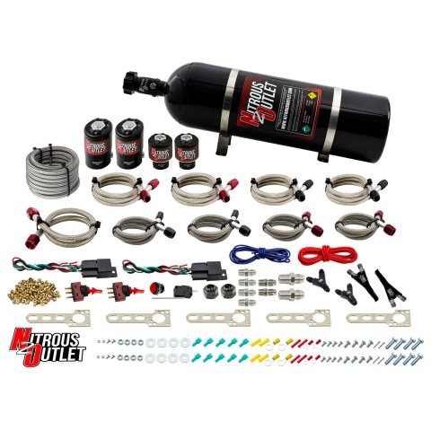 Nitrous Outlet EFI Dual Stage Single Nozzle Systems 00-10013-15 Ford System (15lb Bottle)